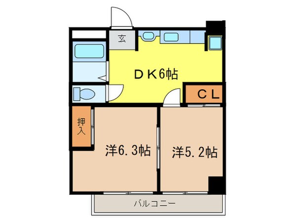 向陽ビルの物件間取画像